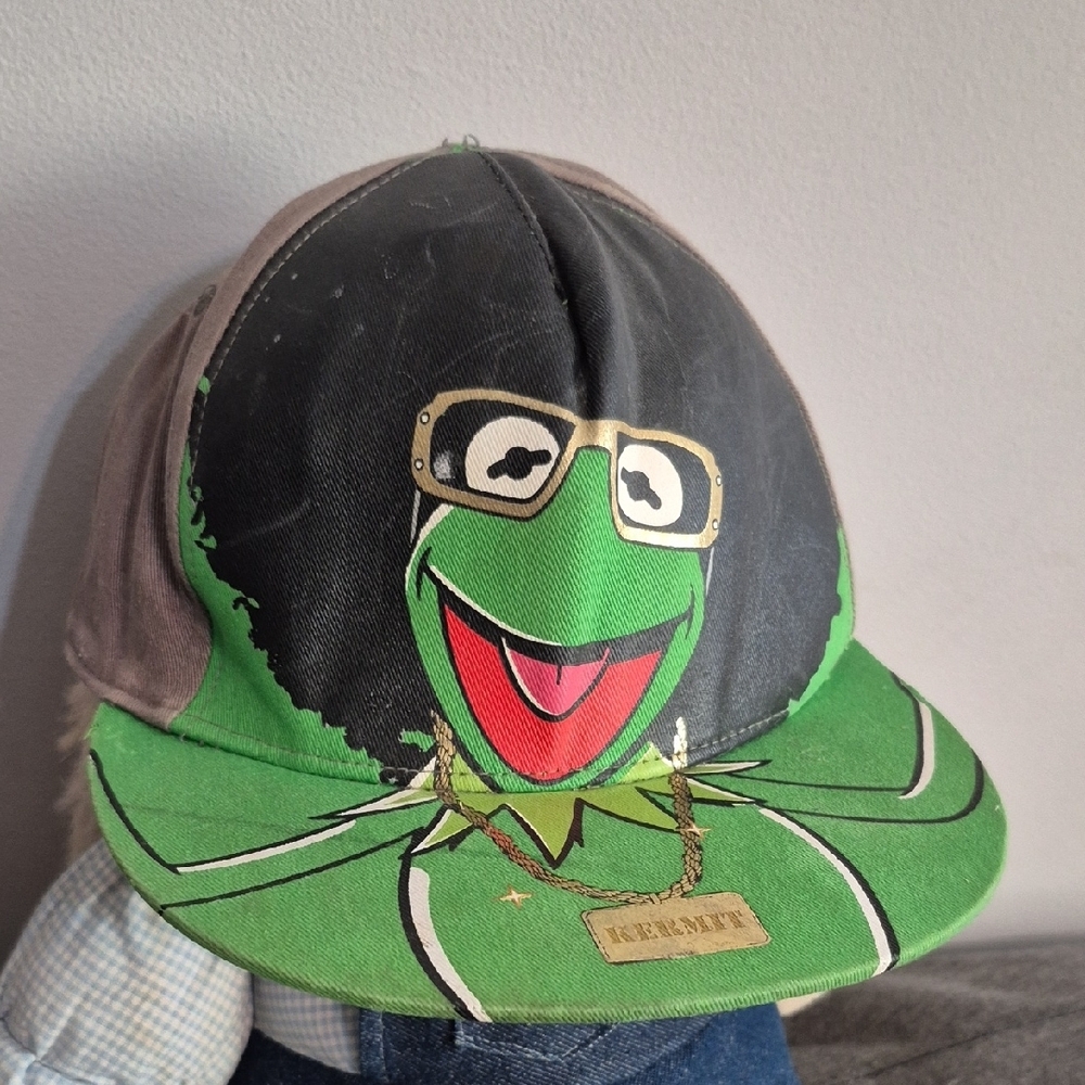 Green and Black Kermit Snapback Cap